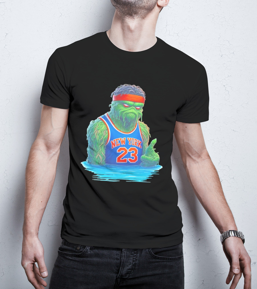 Mitchell Robinson New York Knicks Blockness Monster 23 Iconic Monster T-Shirt