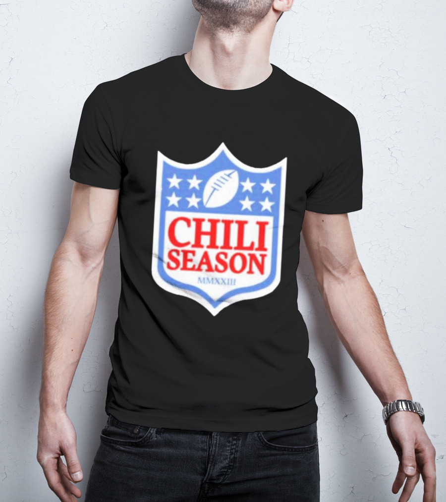 Chili Season MMXXIII Football Shield T-Shirt