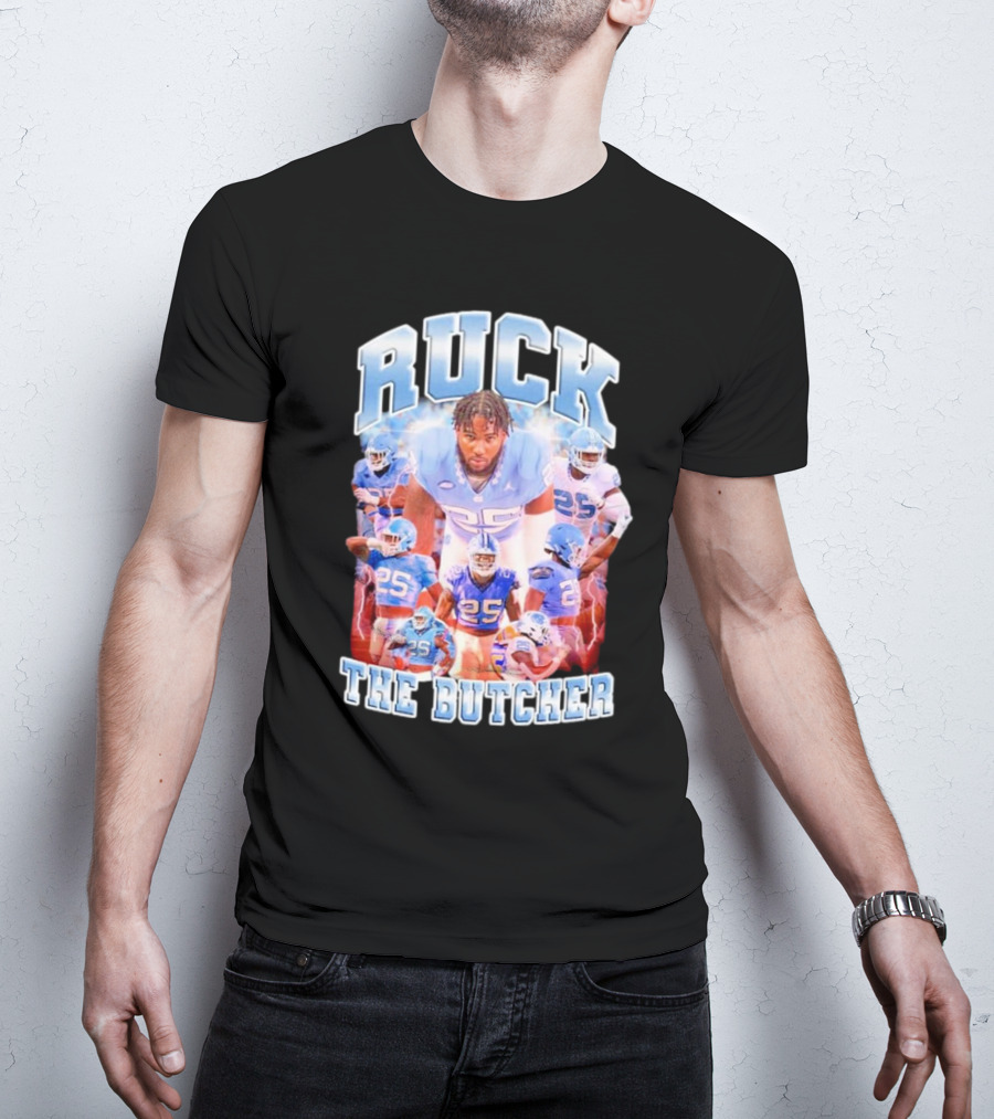 Ruck The Butcher UNC Football Kaimon Rucker Number 25 T-Shirt