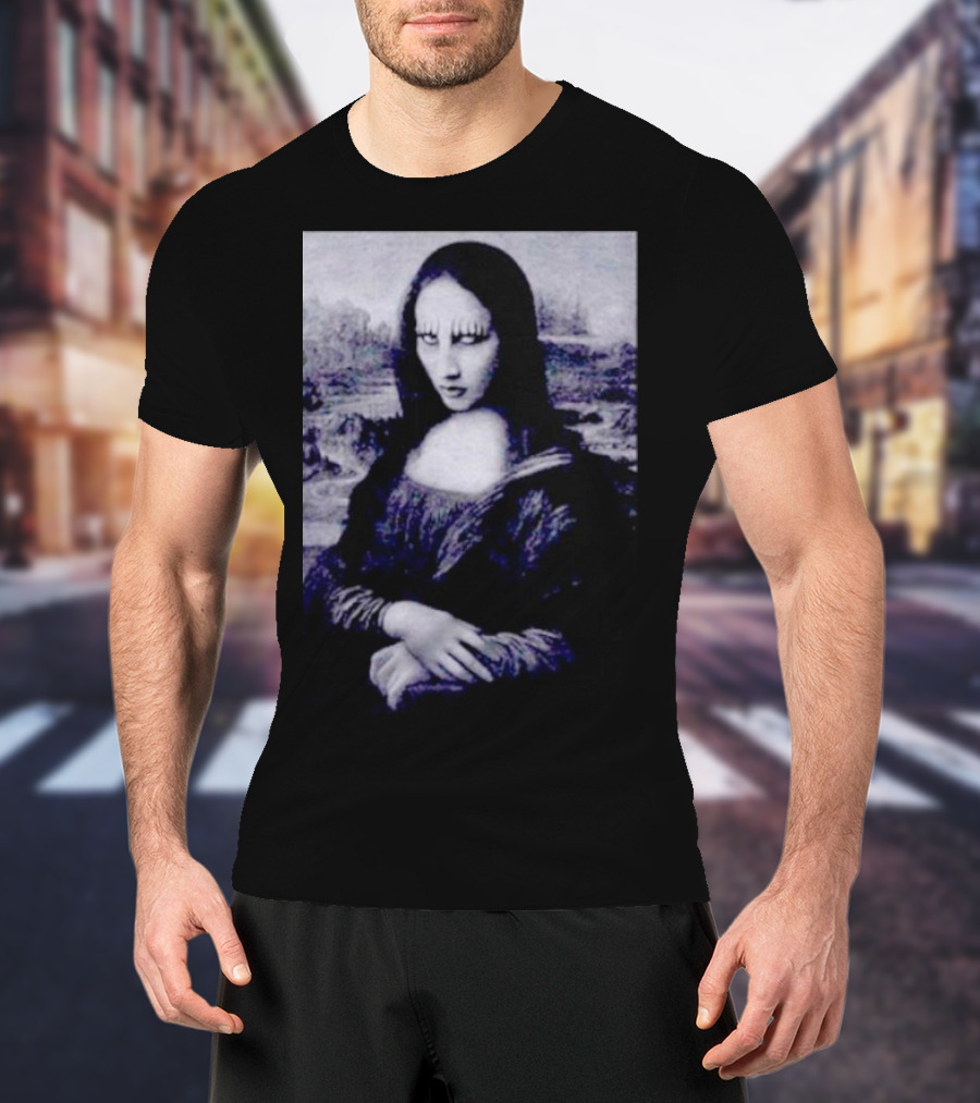 Mona Manson Gothic Pop Art Painting Fusion T-Shirt