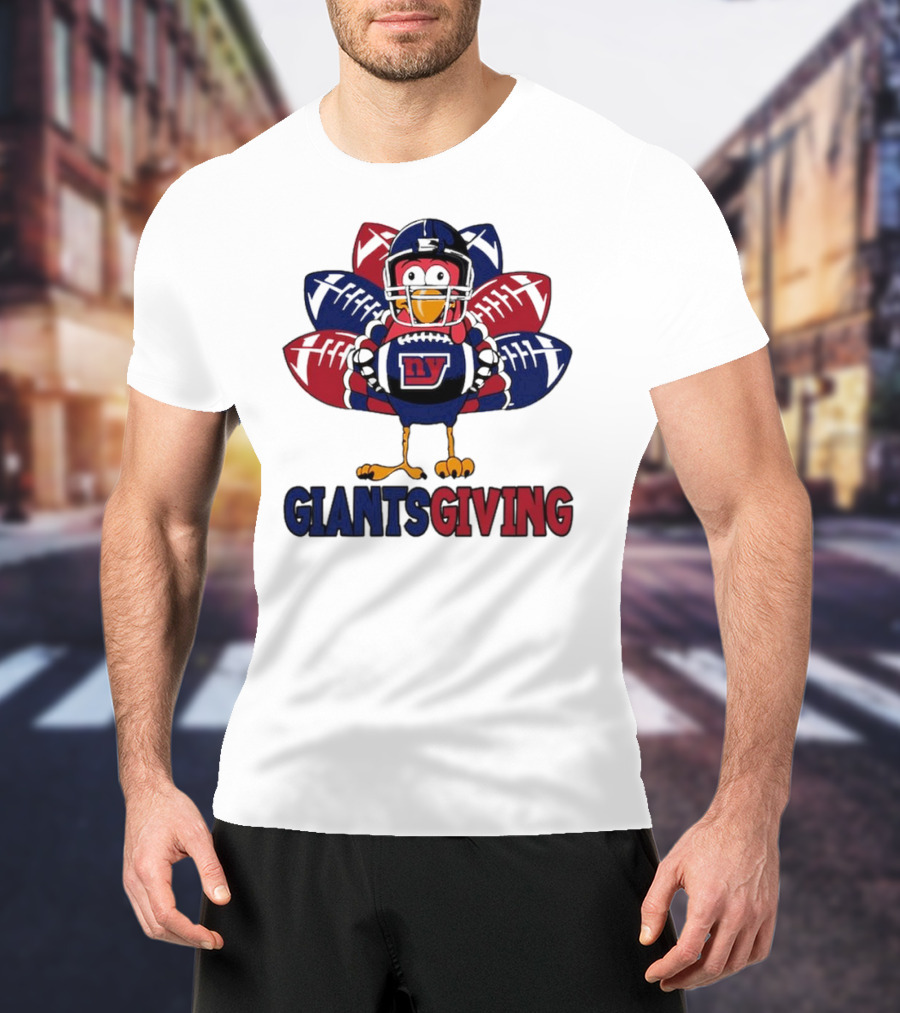 New York Giants Turkey Football Giantsgiving Thanksgiving T-Shirt
