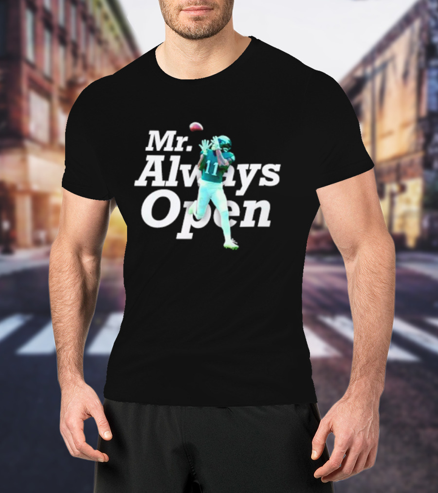 Philadelphia Eagles Mr. Always Open 11 Catching Football T-Shirt