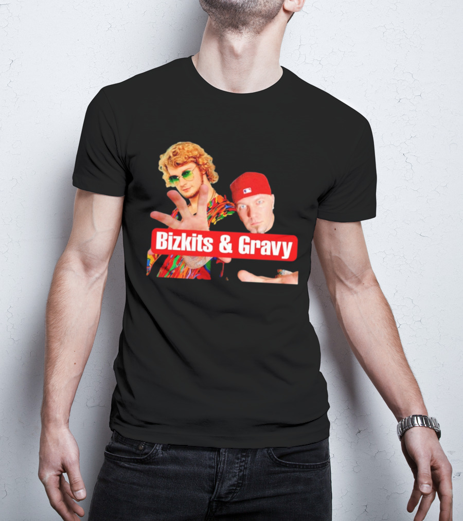 Bizkits And Gravy Funny Meme Parody With Colorful Characters T-Shirt