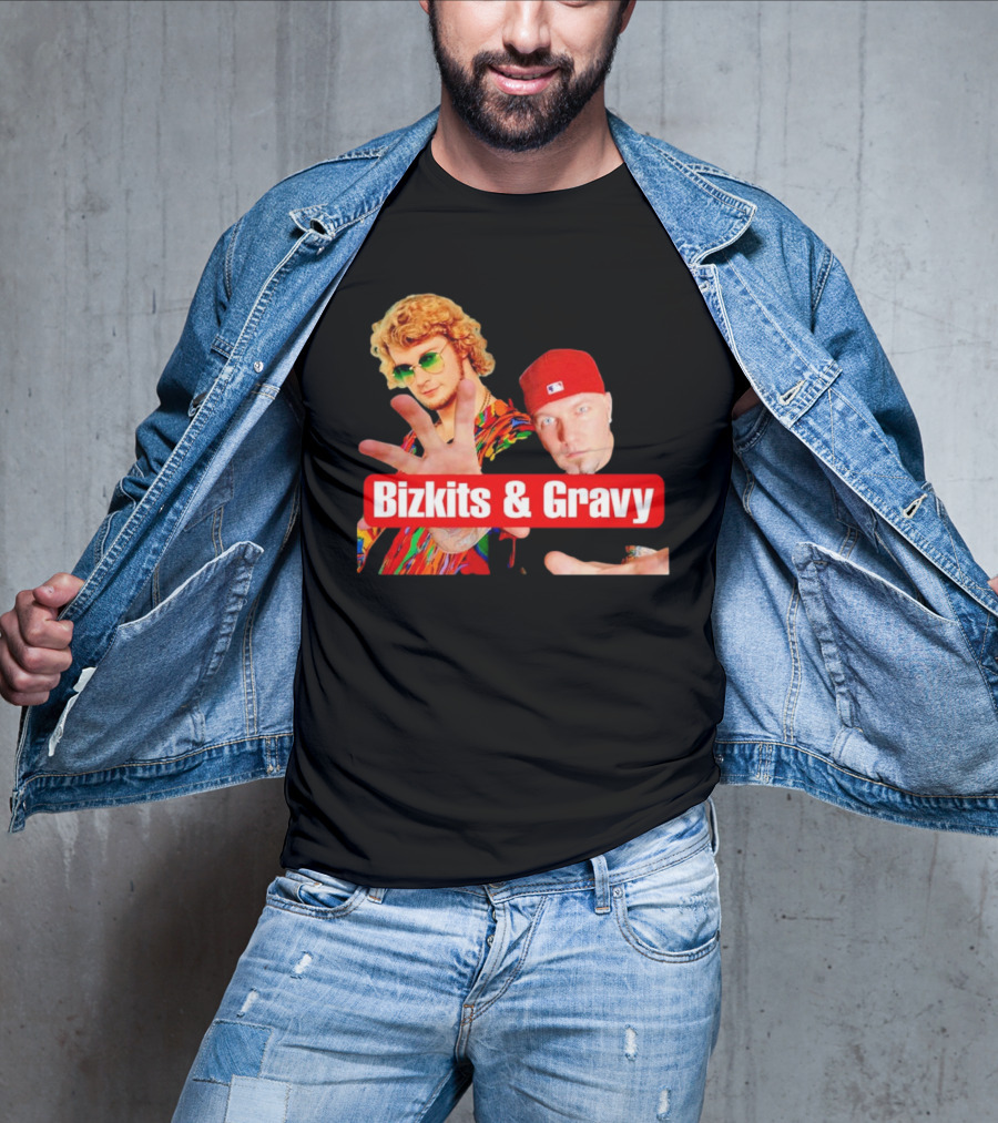 Bizkits And Gravy Funny Meme Parody With Colorful Characters T-Shirt