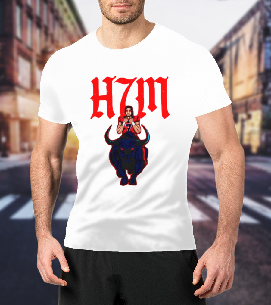 H7M CJ Stroud Houston Texans Bull T-Shirt