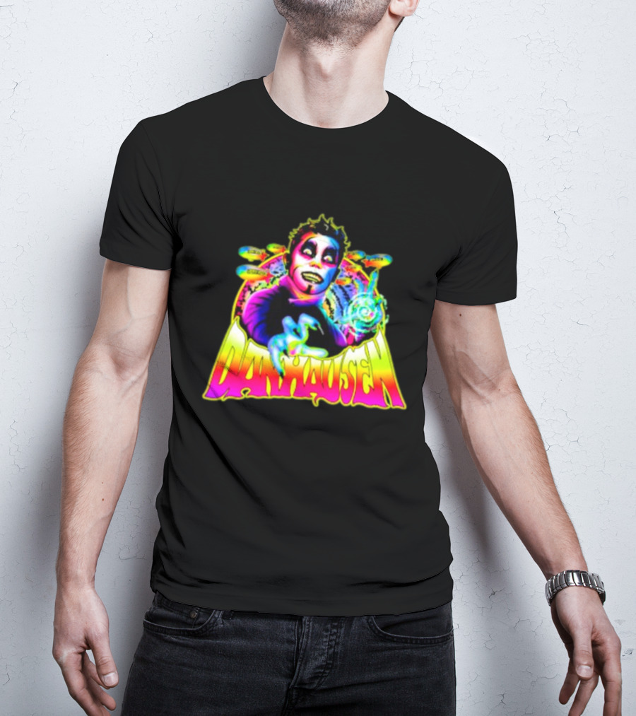 Danhausen Psychedelic Neon Art With Cosmic Whimsy T-Shirt