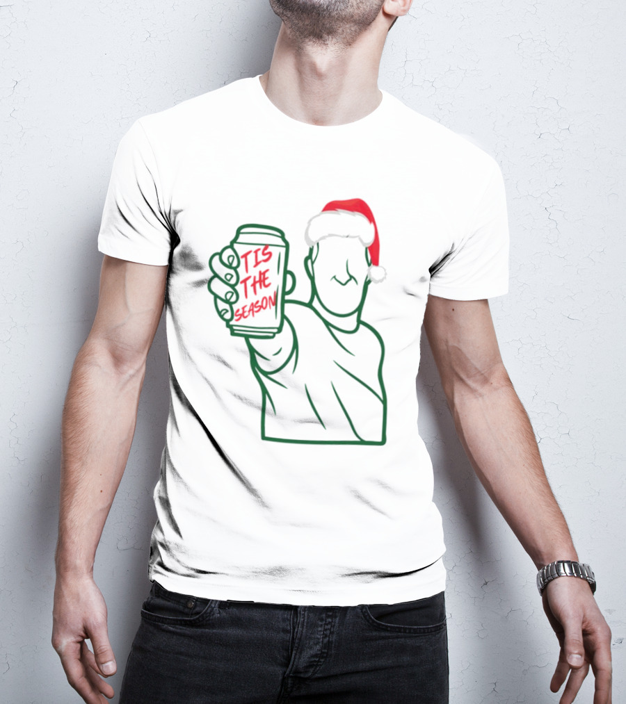 Tis The Season Beer Santa Hat Cheers T-Shirt