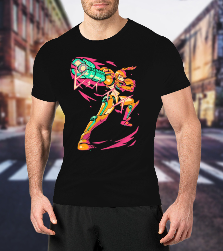 The Yetee Take Aim Metroid Samus Power Suit T-Shirt