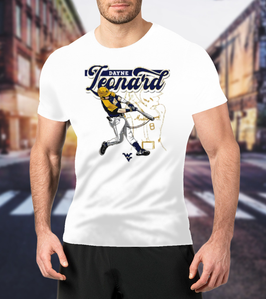 Dayne Leonard West Virginia University Baseball Player T-Shirt