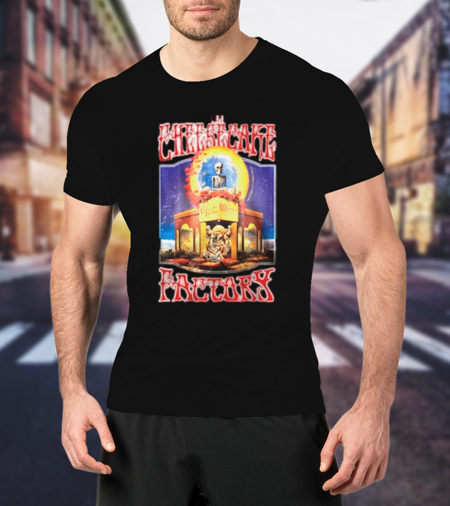 The Cheesecake Factory Grateful Dead Skeleton Cosmic Scene T-Shirt