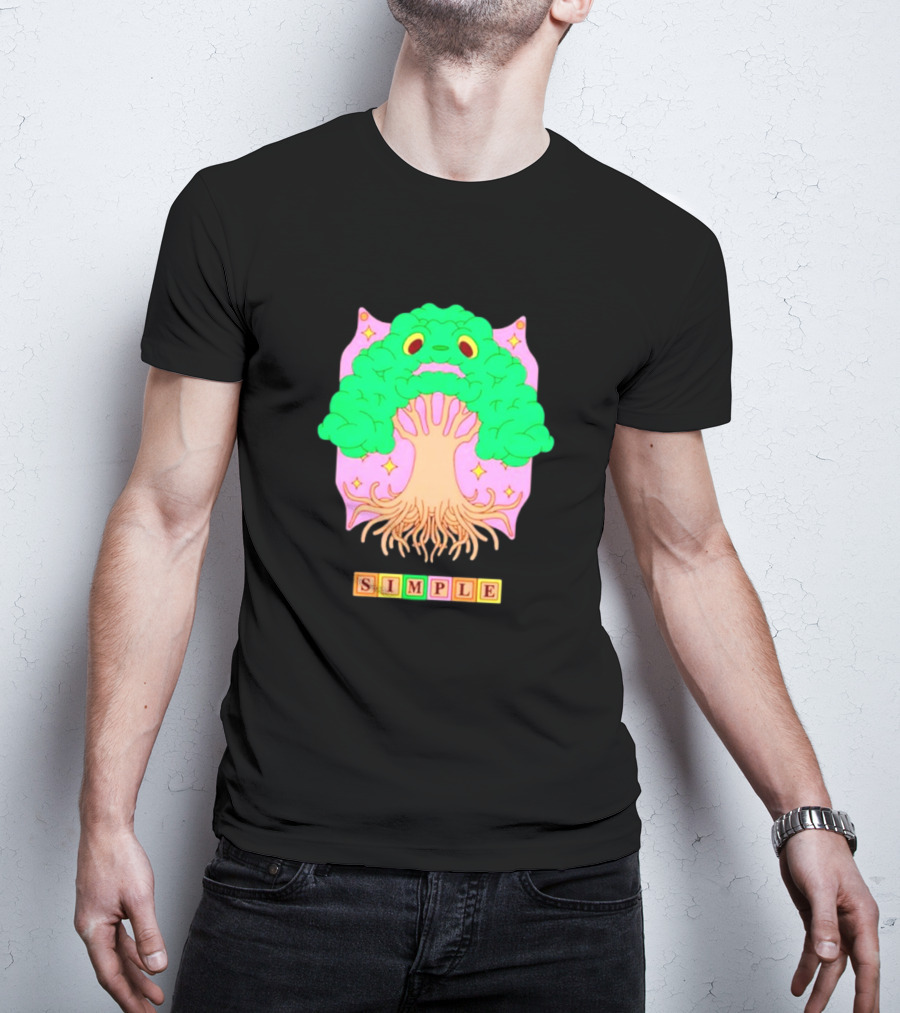 Simple Tree World Blocks Bright T-Shirt