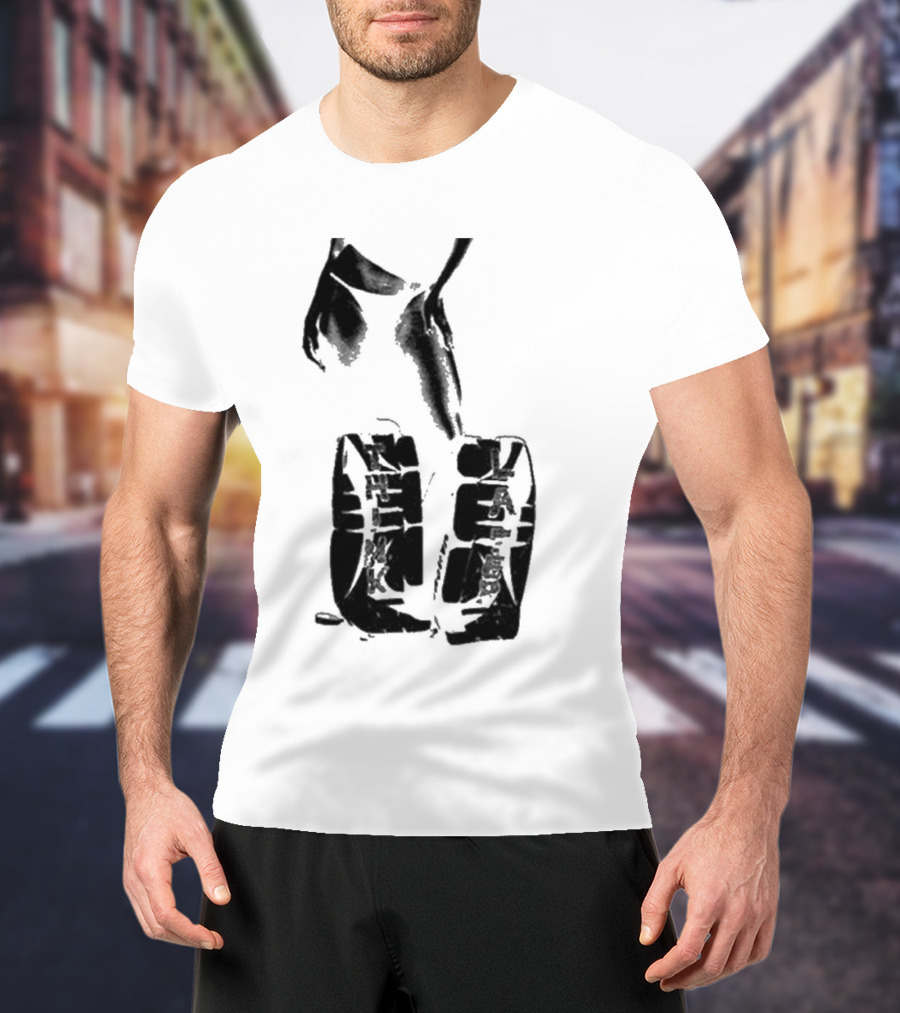 Tatemcrae Think Later Bold Legs Striking Pose In Monochrome T-Shirt