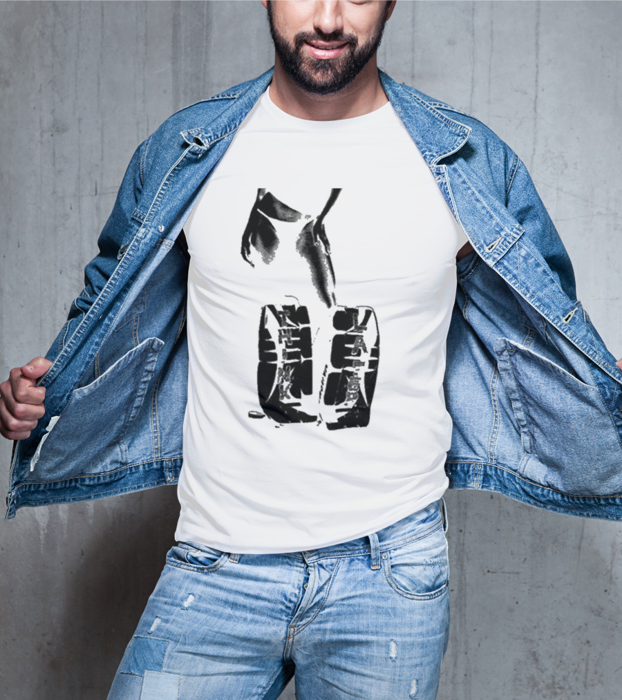 Tatemcrae Think Later Bold Legs Striking Pose In Monochrome T-Shirt
