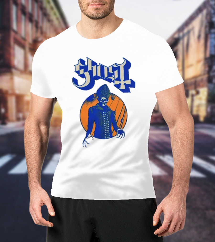 Ghost Band Blue Orange Skeleton Clown Raglan T-Shirt
