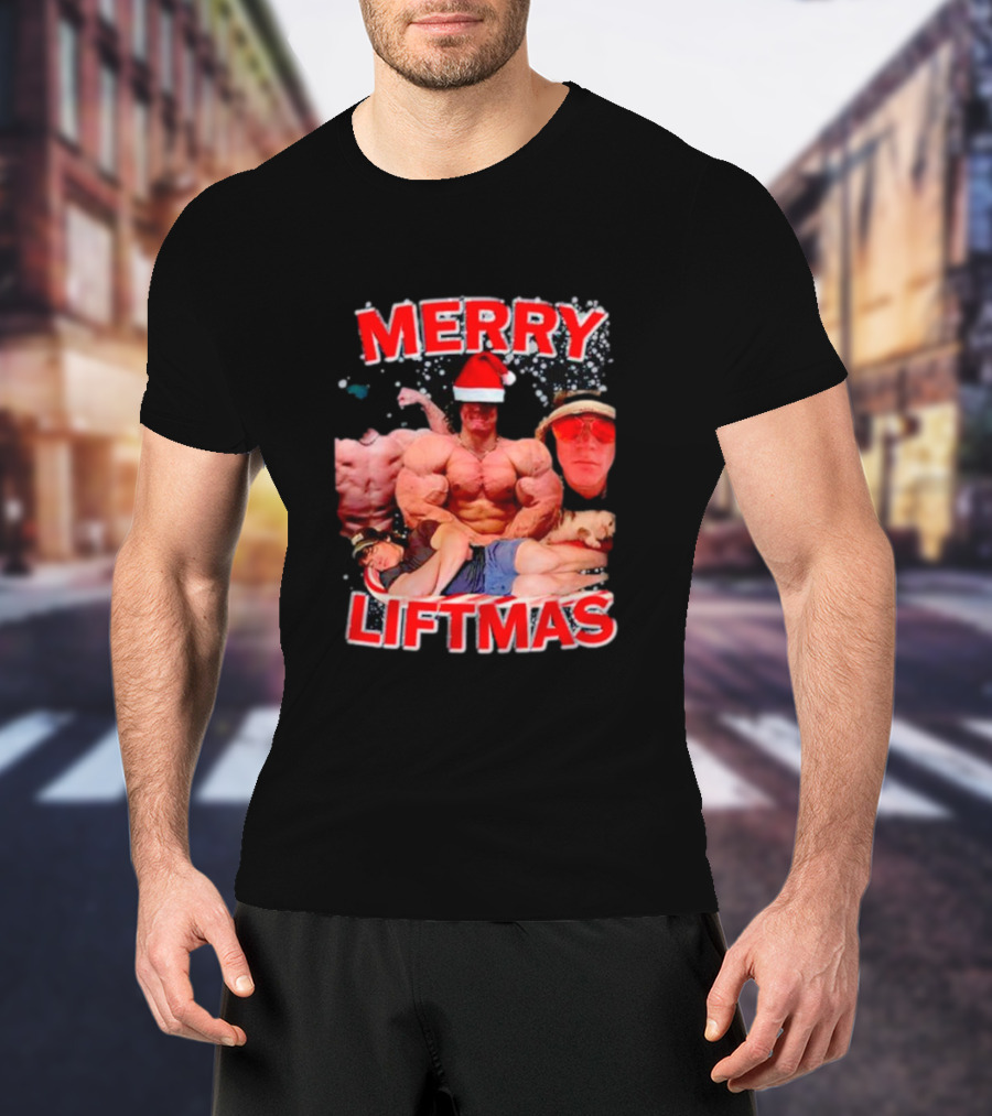 Merry Liftmas Sam Sulek Santa Memes Bodybuilding Humor T-Shirt