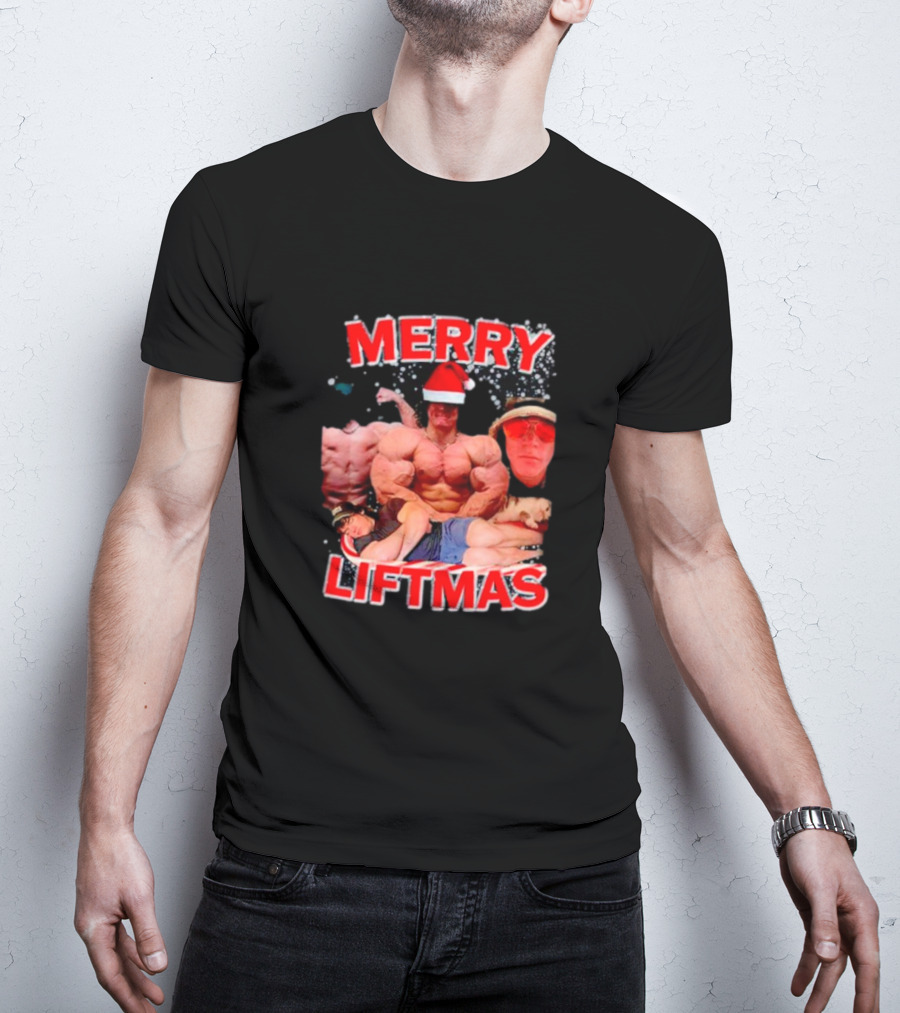 Merry Liftmas Sam Sulek Santa Memes Bodybuilding Humor T-Shirt