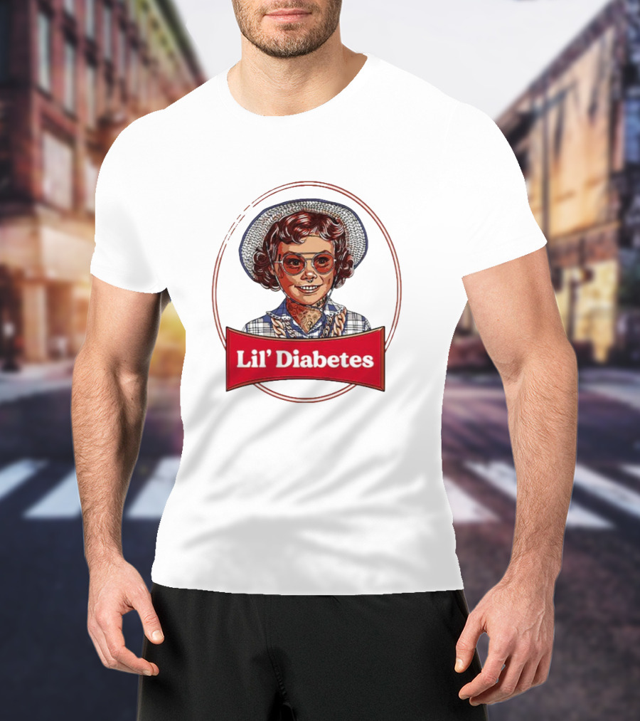 Lil’ Diabetes Retro Kid With Hat And Glasses T-Shirt