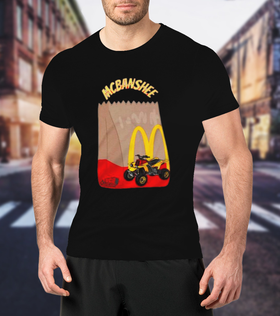 MCBANSHEE Logo Bag With Yellow Quad Bike And McDonald's Arches T-Shirt