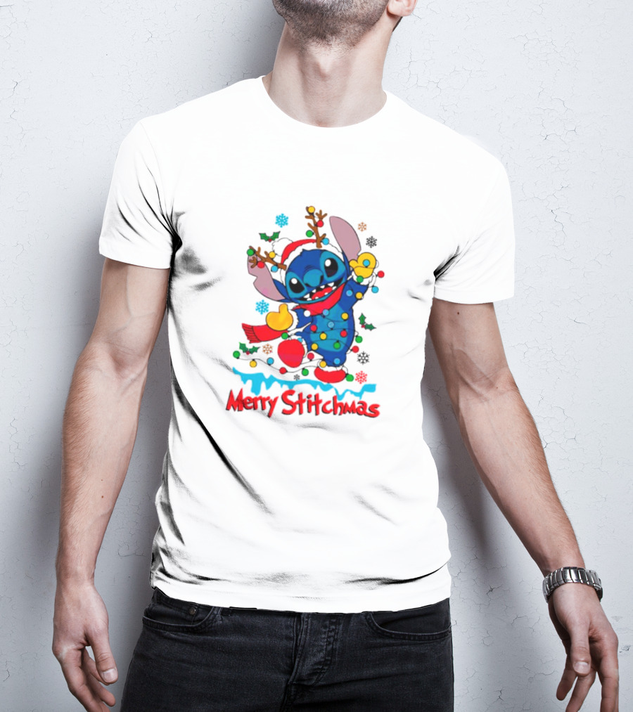 Merry Stitchmas Santa Merry Christmas Stitch T-Shirt