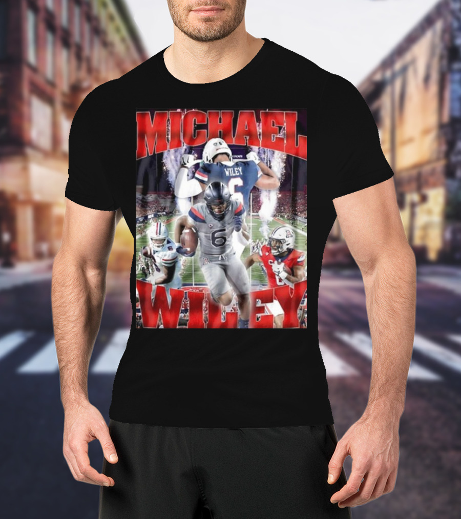 Michael Wiley Arizona Wildcats Football Dynamic On-Field Action T-Shirt