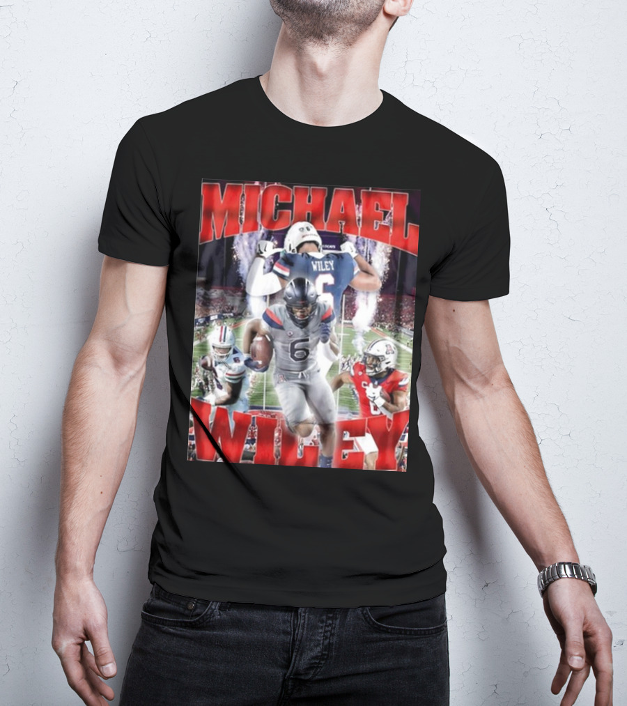 Michael Wiley Arizona Wildcats Football Dynamic On-Field Action T-Shirt