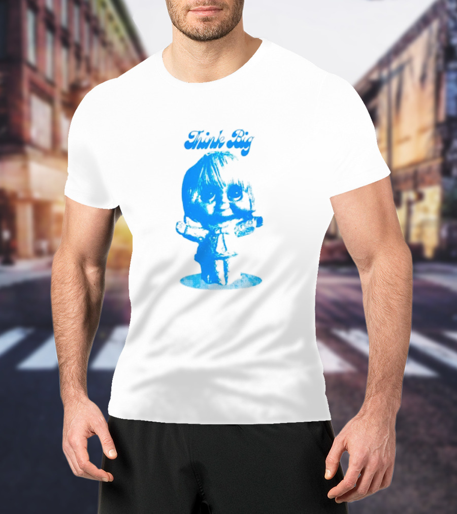 Think Big Blue Figurine With Large Eyes T-Shirt