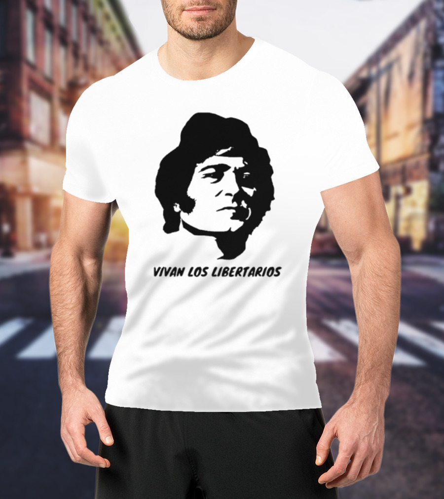 Vivan Los Libertarios Victor Jara Tribute Text T-Shirt