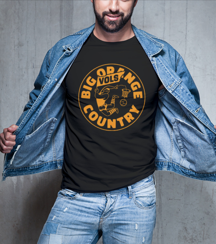 Big Orange Country Vols Vintage Basketball T-Shirt