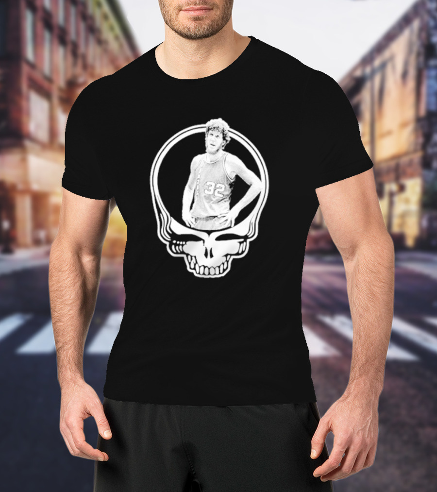 Bill Walton Grateful Dead Basketball Skull T-Shirt