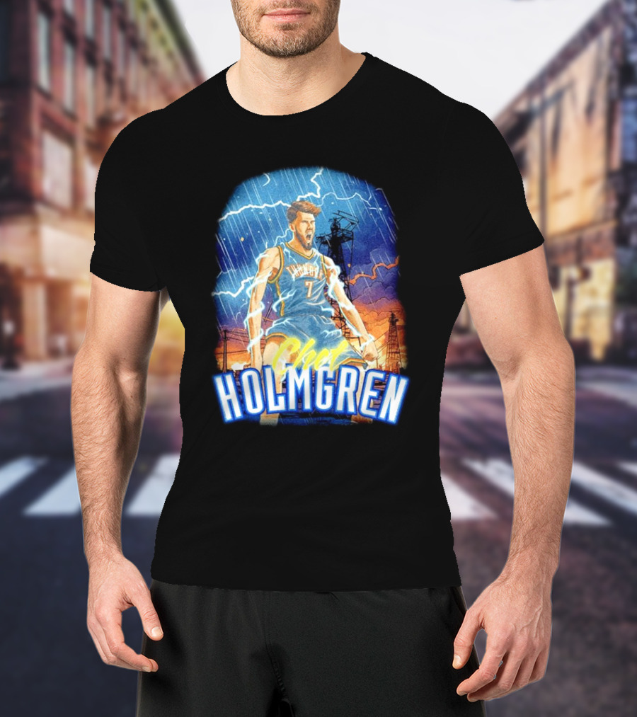 Chet Holmgren Thunder Basketball Storm Oklahoma City T-Shirt