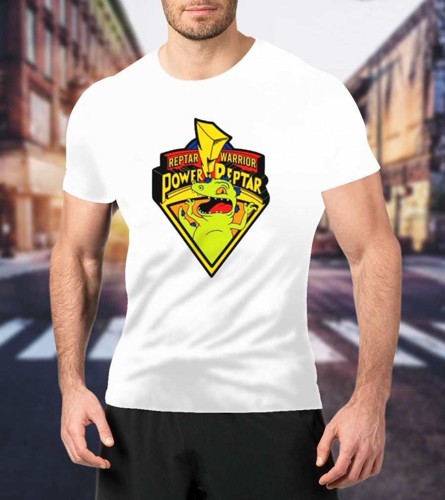 Reptar Warrior Power Peptar Rugrats Dinosaur Lightning Roar T-Shirt