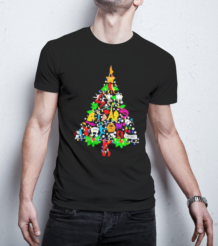 Broadway Musical Icons Christmas Tree T-Shirt