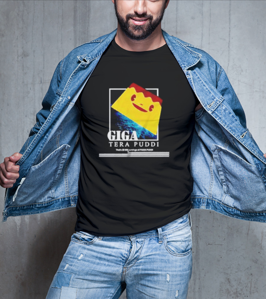 Giga Tera Puddi Earth Space Pudding Face T-Shirt