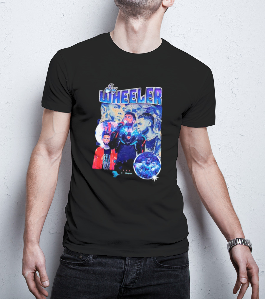Jay Wheeler Multicolor Concert Collage And Portraits T-Shirt