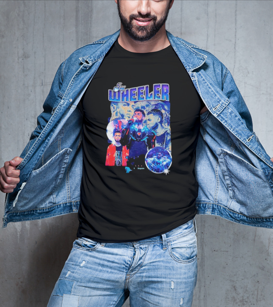 Jay Wheeler Multicolor Concert Collage And Portraits T-Shirt
