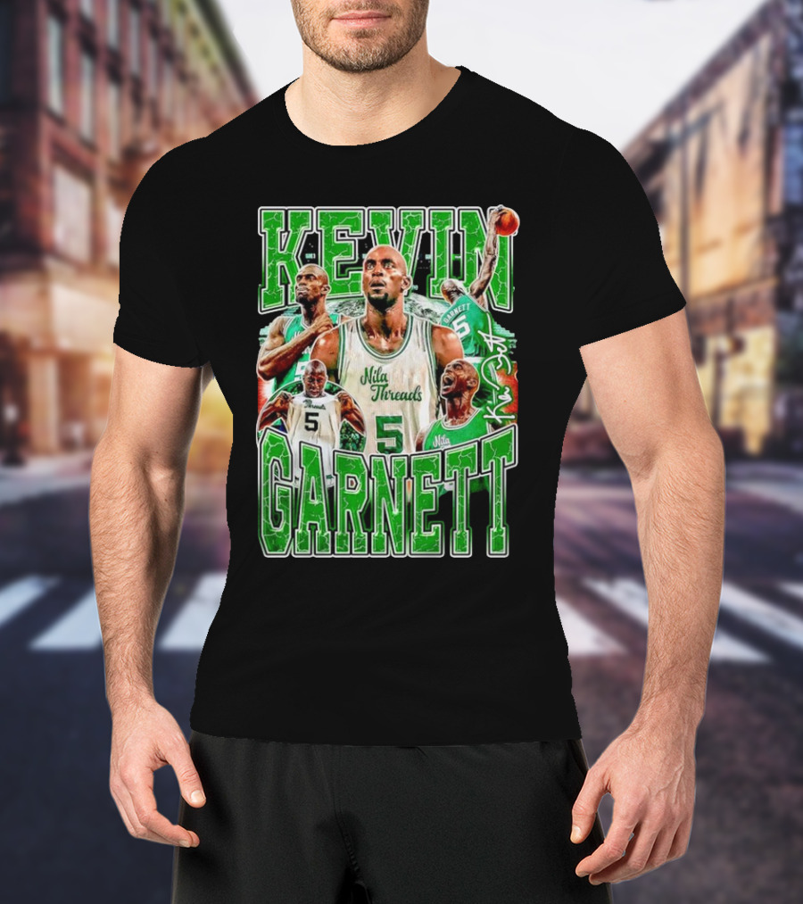 Kevin Garnett Boston Celtics Nila Threads Basketball Legend T-Shirt