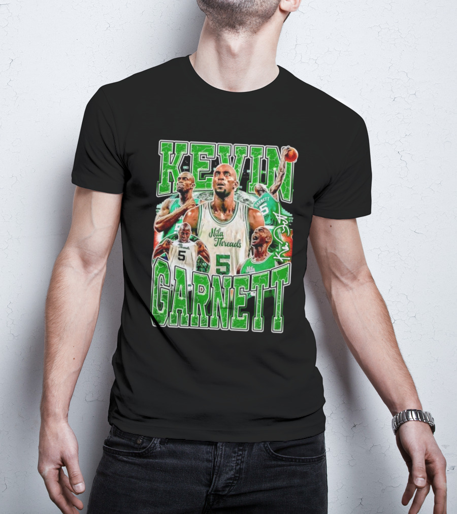 Kevin Garnett Boston Celtics Nila Threads Basketball Legend T-Shirt