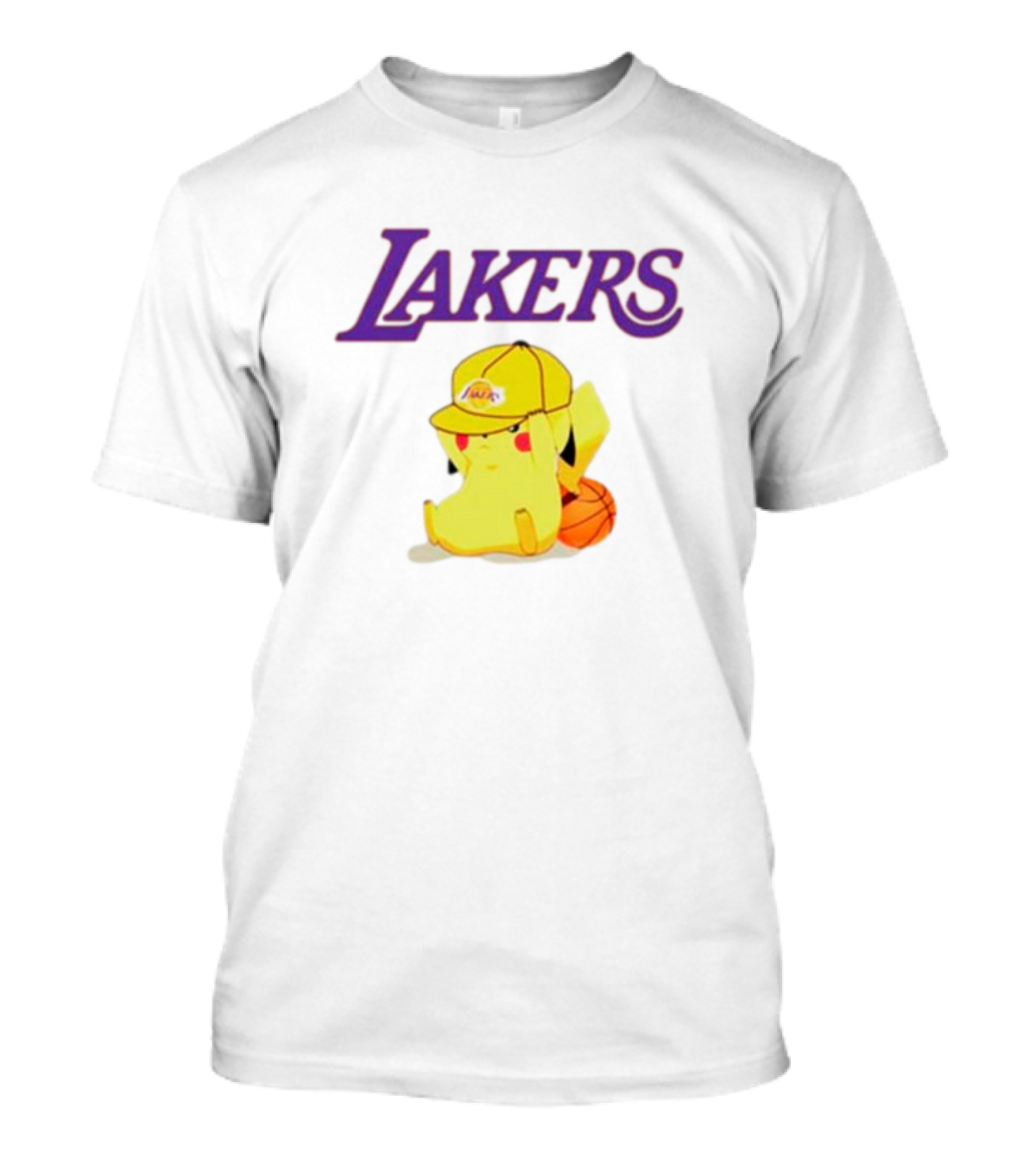 Lakers Pikachu Basketball Hat Combo T-Shirt