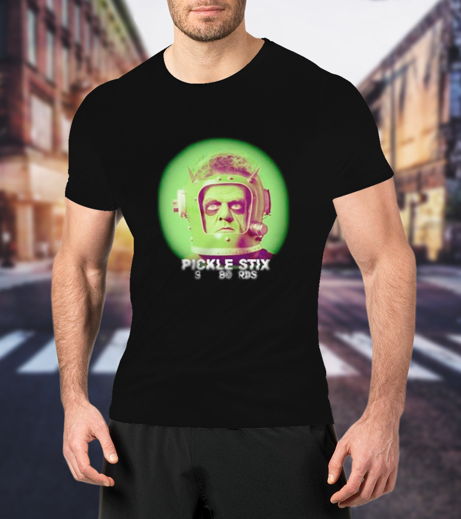 Pickle Stix Surfboards Spaceman Retro Sci-Fi Helmet T-Shirt