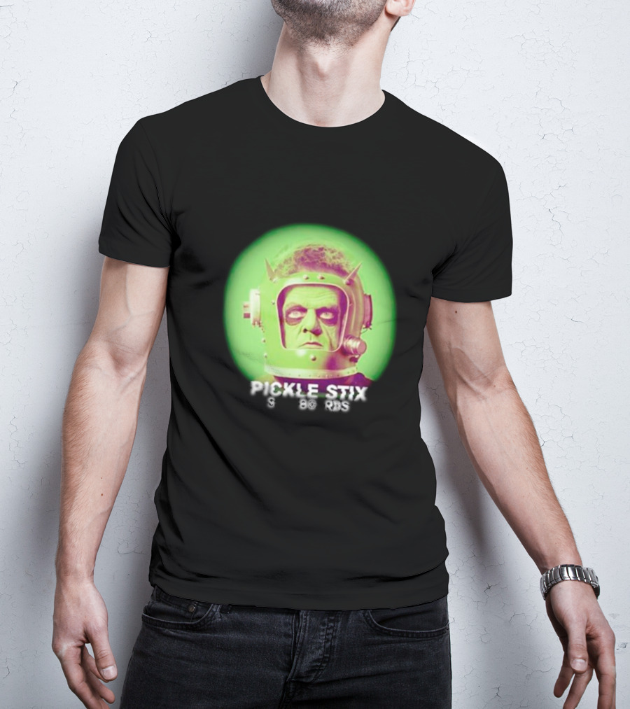 Pickle Stix Surfboards Spaceman Retro Sci-Fi Helmet T-Shirt