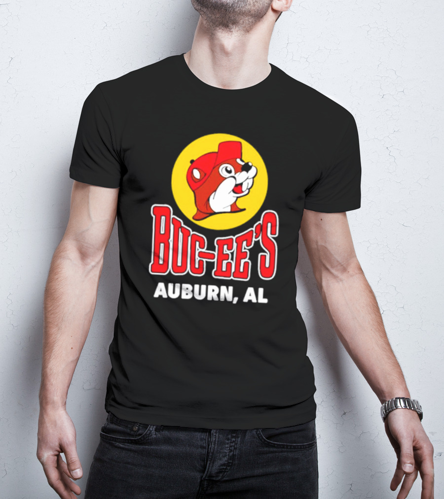 Buc-Ee's Auburn AL Logo With Cartoon Beaver Mascot T-Shirt