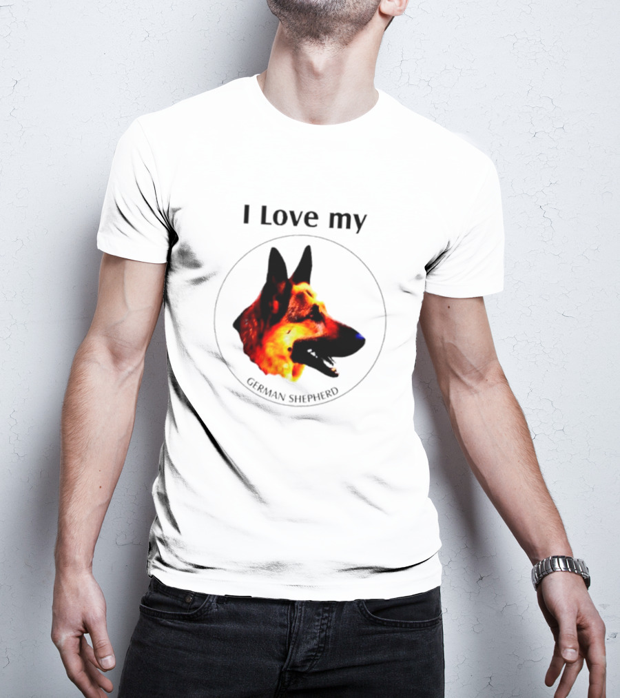 I Love My German Shepherd German Shepherd T-Shirt