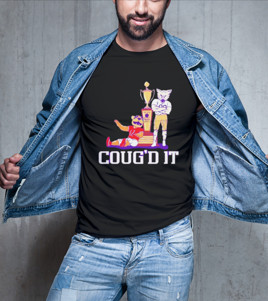 Washington Huskies Vs. Washington State Cougars Coug’d It Rivalry Trophy Victory T-Shirt