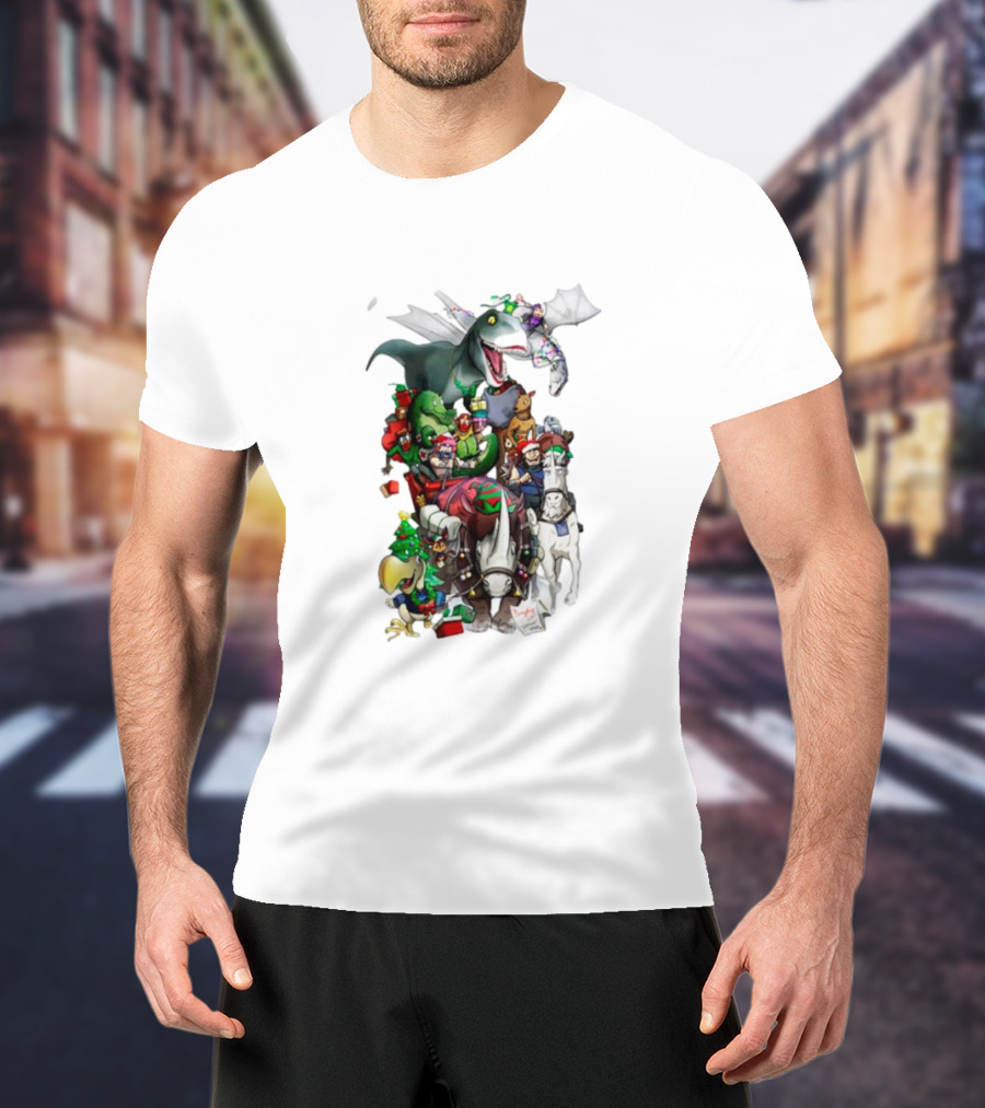 A Very Neebs Christmas Adventurous Dragon Holiday T-Shirt