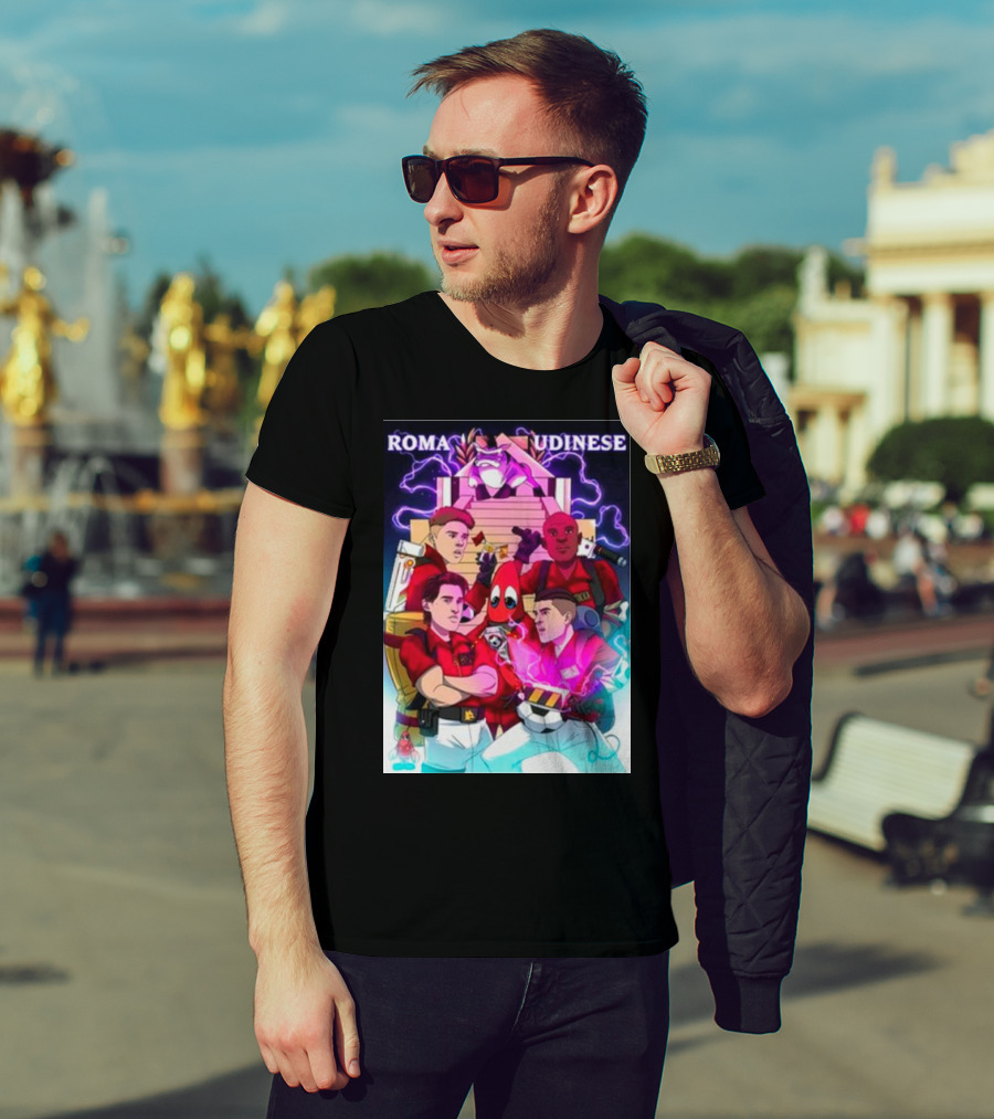 ROMA UDINESE Ghostbusters Crossover Soccer Team Remix T-Shirt