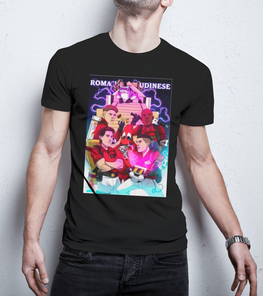 ROMA UDINESE Ghostbusters Crossover Soccer Team Remix T-Shirt