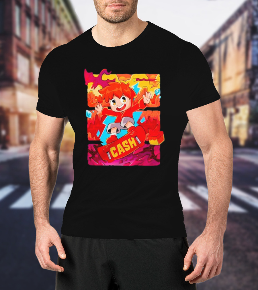 Cash And Nico Cash Red Hot Adventure With Skateboard And Dragons T-Shirt