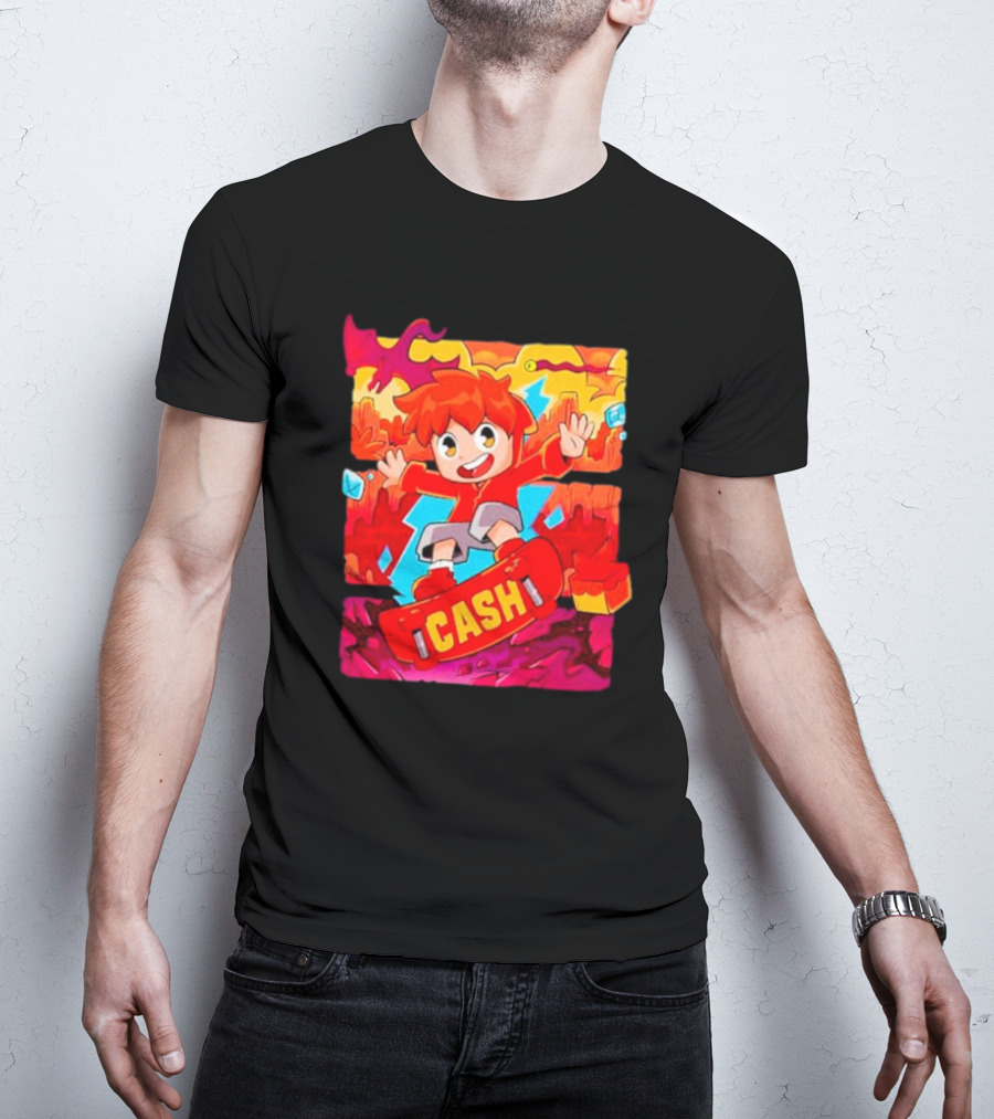 Cash And Nico Cash Red Hot Adventure With Skateboard And Dragons T-Shirt