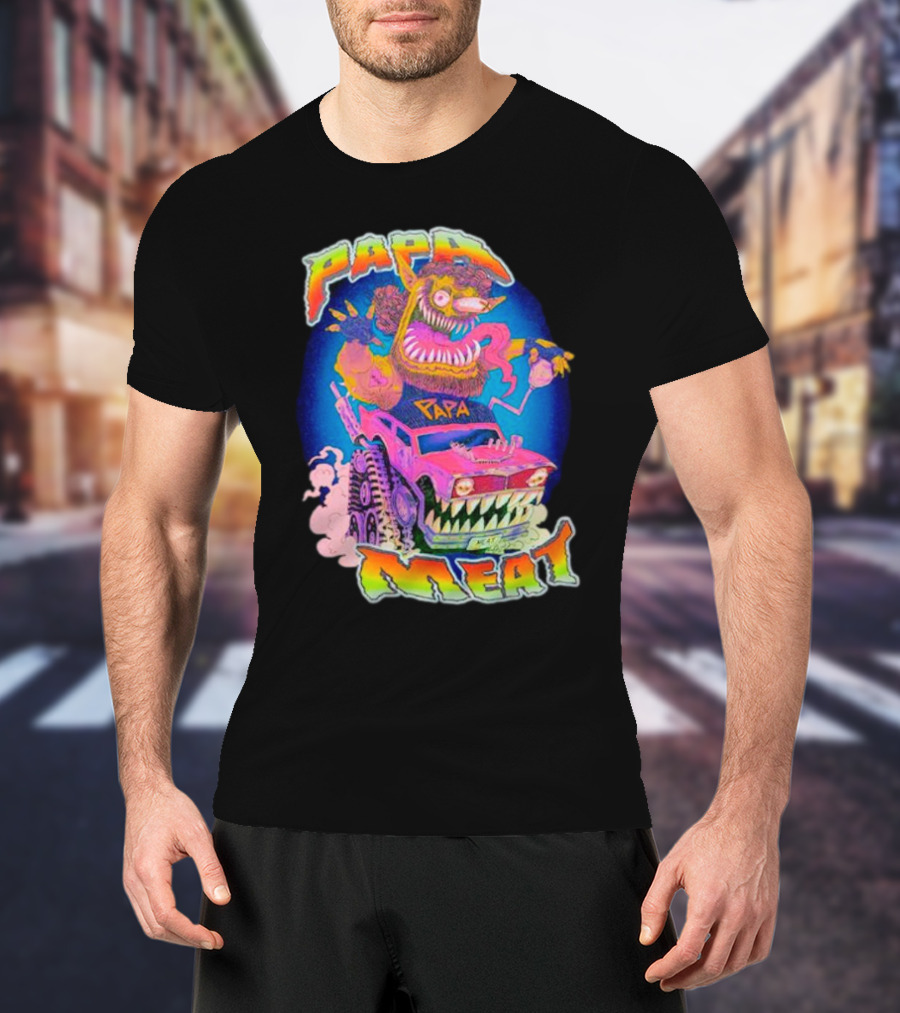 Papa Meat Wild Drive Monster Car Fantasy T-Shirt