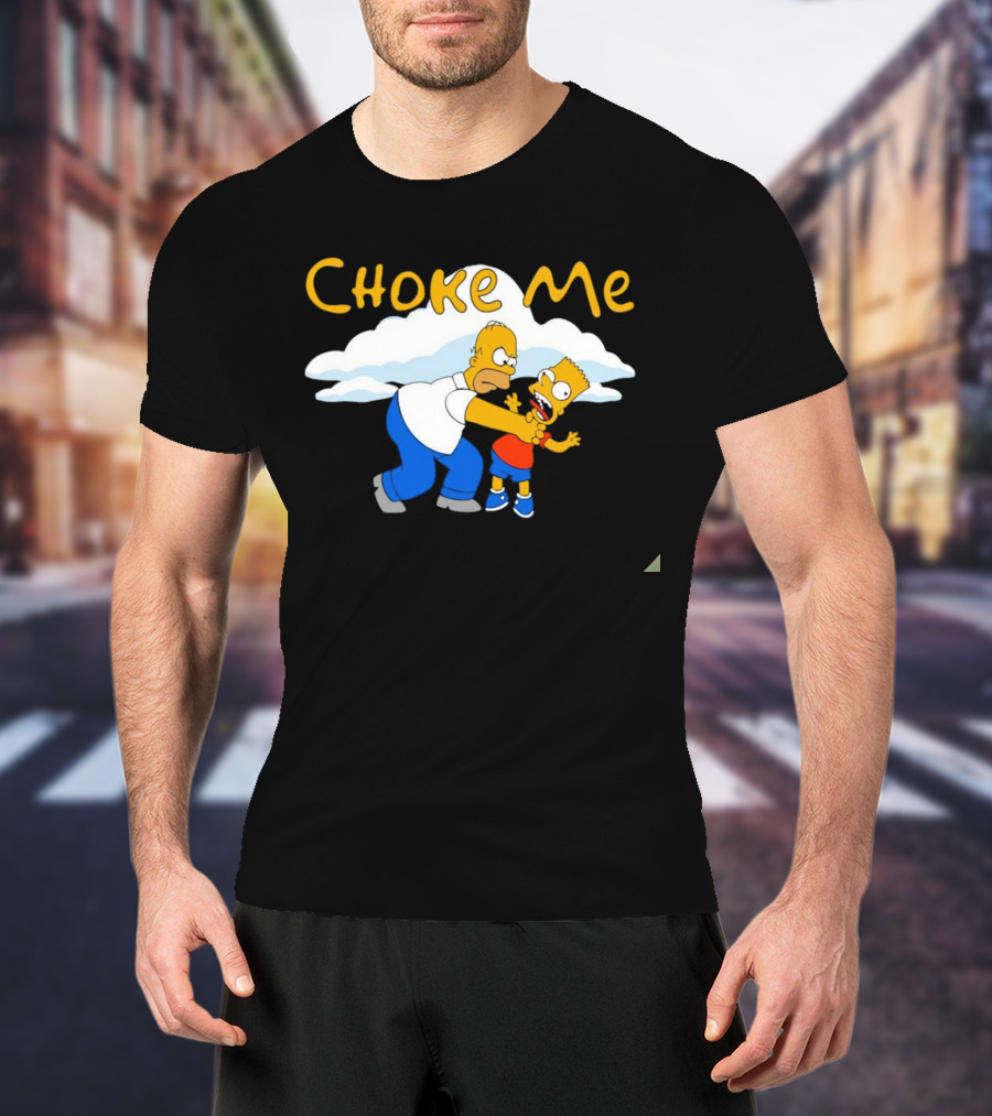The Simpson Choke Me Bart Cloud Scene T-Shirt